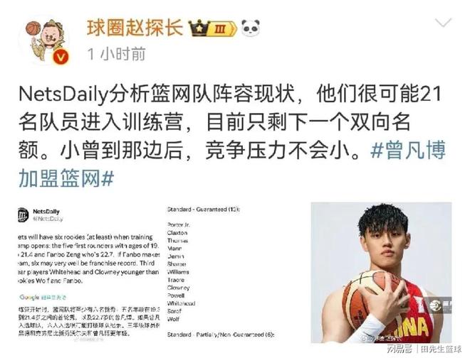 关于曾凡博二次闯美前景如何？合同转正有难度也有利好的信息